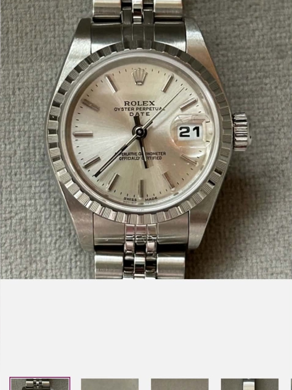 Authentic Ladies 26 mm + date timepiece.  Purchased in 2005 but never worn.